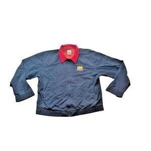 Vtg HBO Sports Jacket Mens Size Large Windbreaker High Five Made USA Retro READ